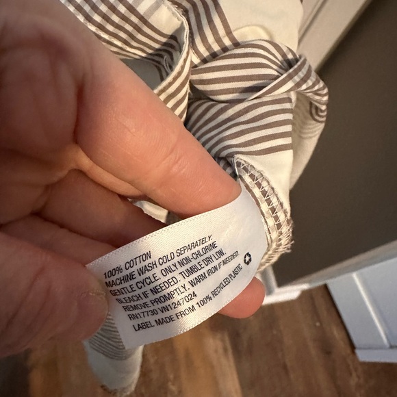 A new day Tie-Waist Shirt Dress in Neutral Stripe - Picture 10 of 12